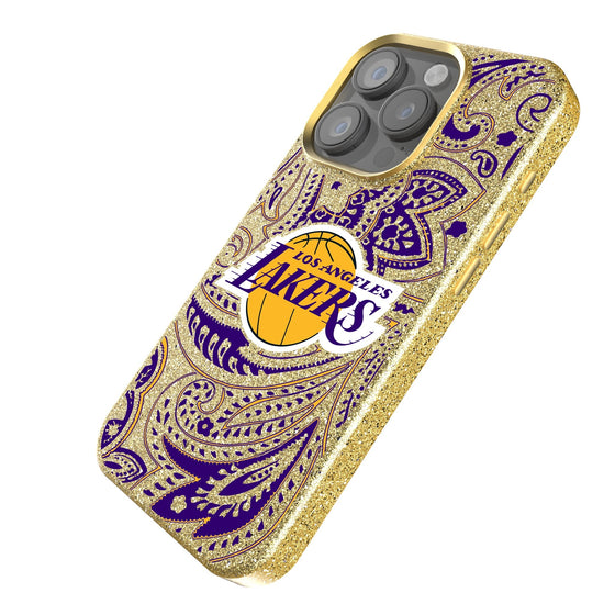 Los Angeles Lakers Paisley Bling Phone Case-1