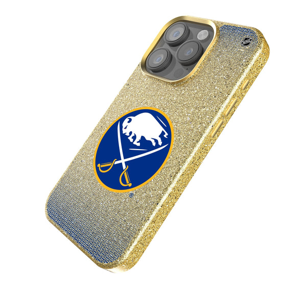 Buffalo Sabres Linen Bling Phone Case for Apple iPhone-1