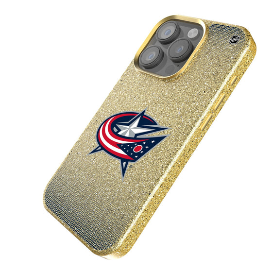 Columbus Blue Jackets Linen Bling Phone Case for Apple iPhone-1