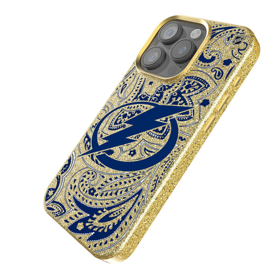 Tampa Bay Lightning Paisley Bling Phone Case-1