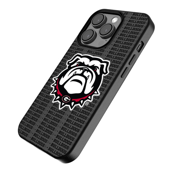 University of Georgia Bulldogs Uga Text Backdrop MagSafe Compatible Phone Case-1