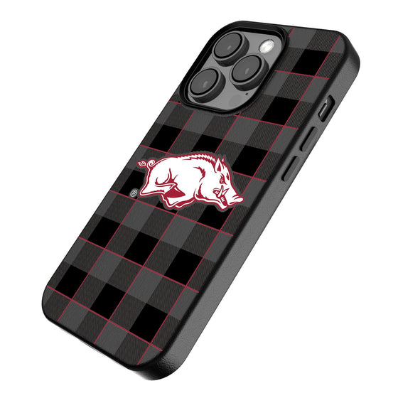 Arkansas Razorbacks Plaid Magnetic Phone Case-2