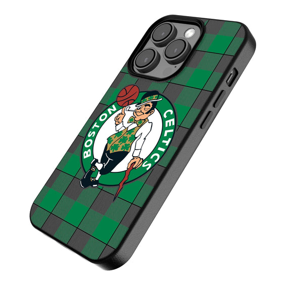 Boston Celtics Plaid Magnetic Phone Case-2