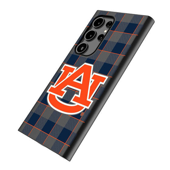 University of Auburn Tigers Plaid MagSafe Compatible Phone Case-1