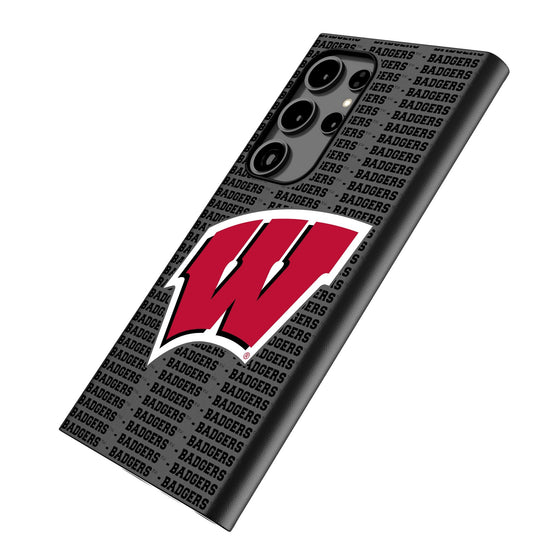 University of Wisconsin Badgers Text Backdrop MagSafe Compatible Phone Case-1