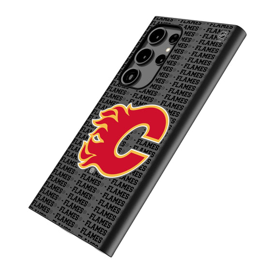 Calgary Flames Text Backdrop MagSafe Compatible Phone Case-1