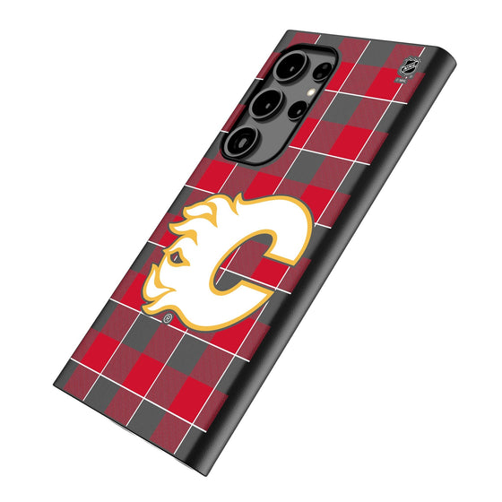 Calgary Flames Plaid MagSafe Compatible Phone Case-1