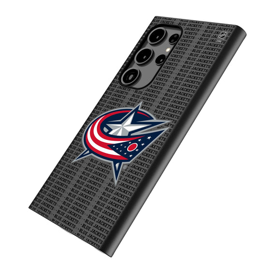 Columbus Blue Jackets Text Backdrop MagSafe Compatible Phone Case-1