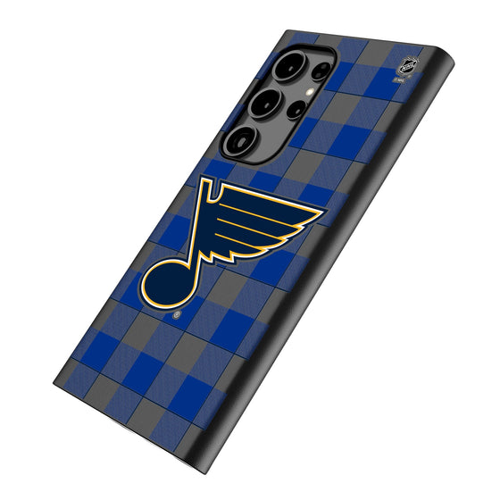 St. Louis Blues Plaid MagSafe Compatible Phone Case-1