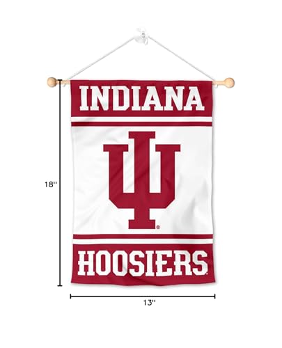 College Flags & Banners Co. Indiana Hoosiers Window Wall Banner Hanging Flag with Suction Cup