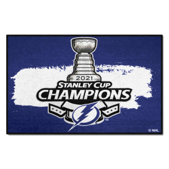 Tampa Bay Lightning Starter Mat Accent Rug - 19in. x 30in., 2021 NHL Stanley Cup Champions