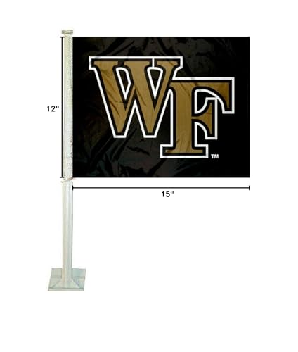 College Flags & Banners Co. Wake Forest Demon Deacons Black Car Flag