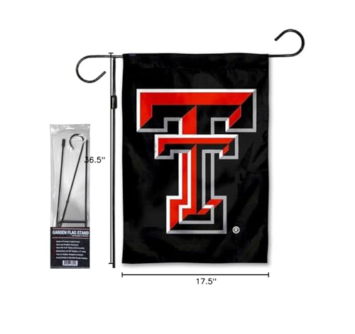 Texas Tech Red Raiders Garden Banner Flag with Stand Pole Holder