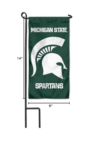 College Flags & Banners Co. Michigan State Spartans Mini Garden and Flower Pot Flag Topper