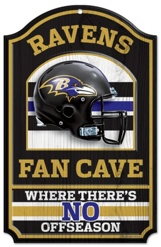 Baltimore Ravens Wood Sign - 11"x17" Fan Cave Design (CDG)