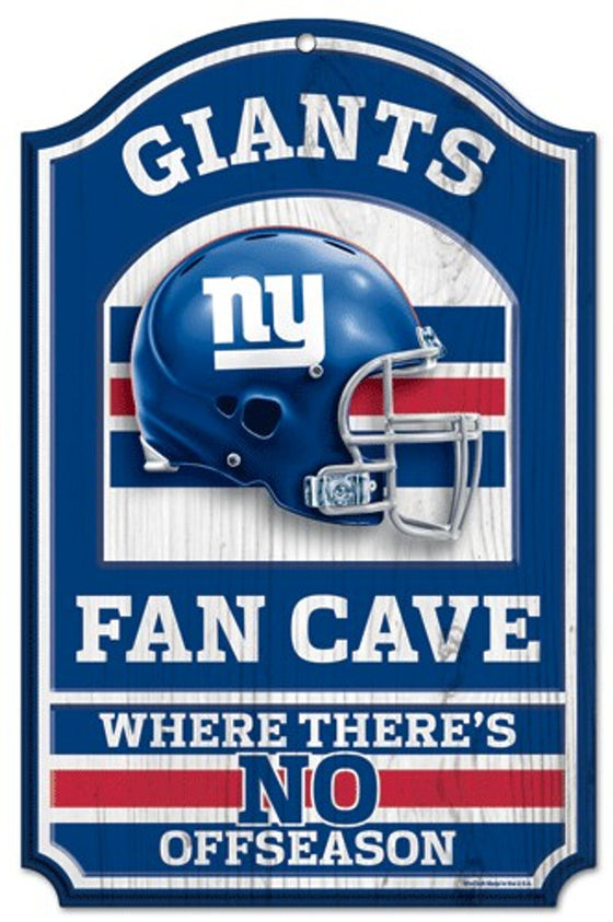 New York Giants Wood Sign - 11"x17" Fan Cave Design (CDG)