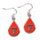 Texas Tech Red Raiders Earrings Tear Drop Style (CDG)