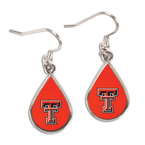 Texas Tech Red Raiders Earrings Tear Drop Style - Special Order