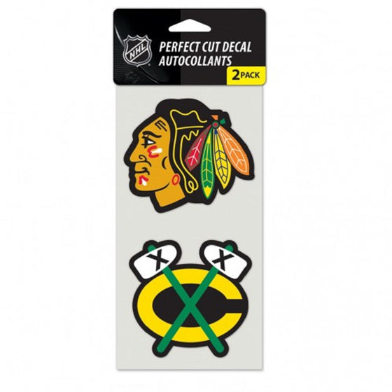 Chicago Blackhawks Set of 2 Die Cut Decals