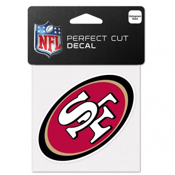 San Francisco 49ers Decal 4x4 Perfect Cut Color