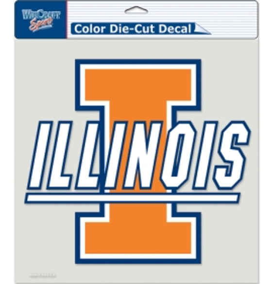 Illinois Fighting Illini Decal 8x8 Die Cut Color