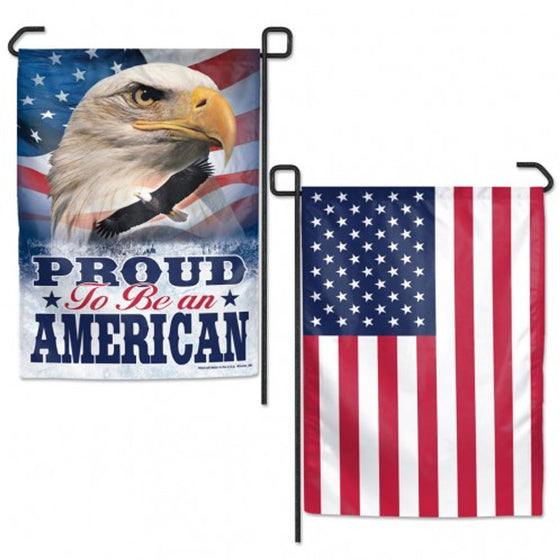 American Flag 12x18 Garden Style 2 Sided Proud American Special Order (CDG)