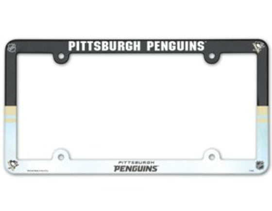 Pittsburgh Penguins License Plate Frame Plastic Full Color Style