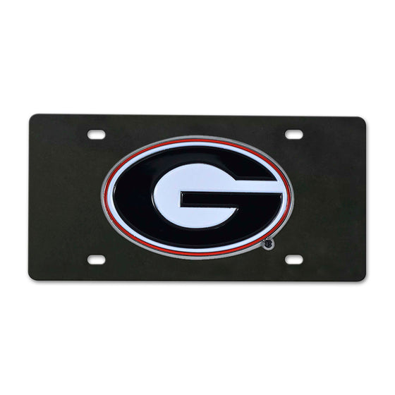 Georgia Bulldogs 3D Black License Plate