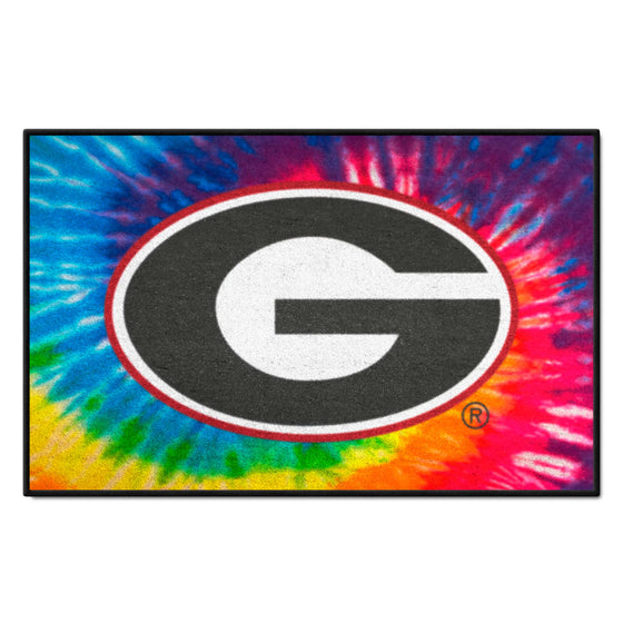 Georgia Bulldogs Tie Dye Starter Mat Accent Rug - 19in. x 30in.