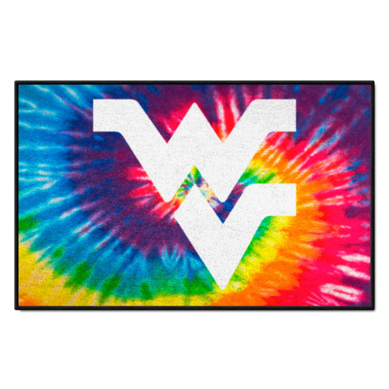 West Virginia Mountaineers Tie Dye Starter Mat Accent Rug - 19in. x 30in.