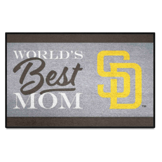 San Diego Padres World's Best Mom Starter Mat Accent Rug - 19in. x 30in.