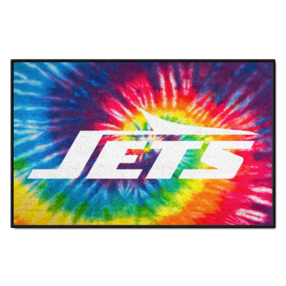 New York Jets Tie Dye Starter Mat Accent Rug - 19in. x 30in.