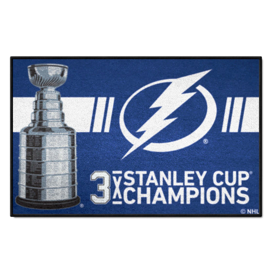 Tampa Bay Lightning Dynasty Starter Mat Accent Rug - 19in. x 30in.