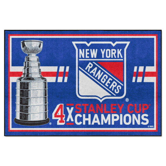 New York Rangers Dynasty 5ft. x 8ft. Plush Area Rug