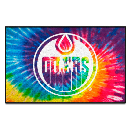 Edmonton Oilers Tie Dye Starter Mat Accent Rug - 19in. x 30in.