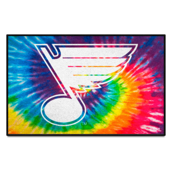 St. Louis Blues Tie Dye Starter Mat Accent Rug - 19in. x 30in.