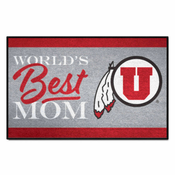 Utah Utes World's Best Mom Starter Mat Accent Rug - 19in. x 30in.