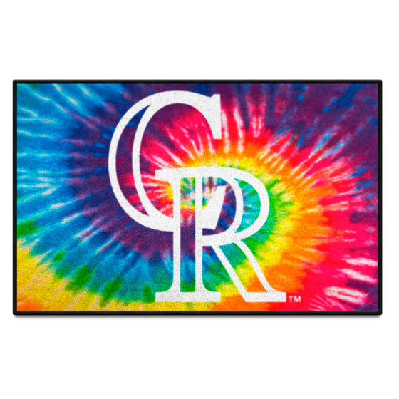 Colorado Rockies Tie Dye Starter Mat Accent Rug - 19in. x 30in.