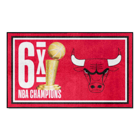 Chicago Bulls Dynasty 3ft. x 5ft. Plush Area Rug