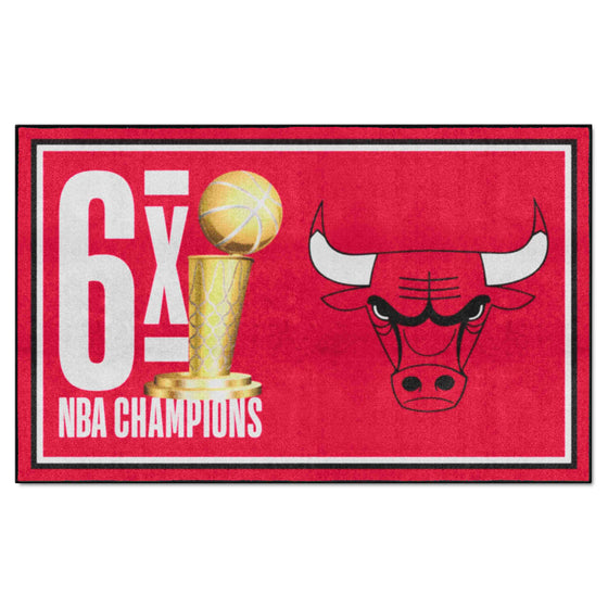 Chicago Bulls Dynasty 5ft. x 8ft. Plush Area Rug