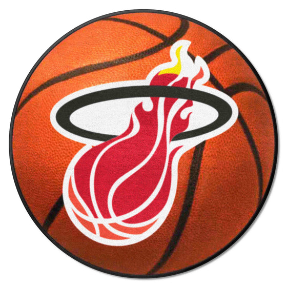 NBA Retro Miami Heat Basketball Rug - 27in. Diameter