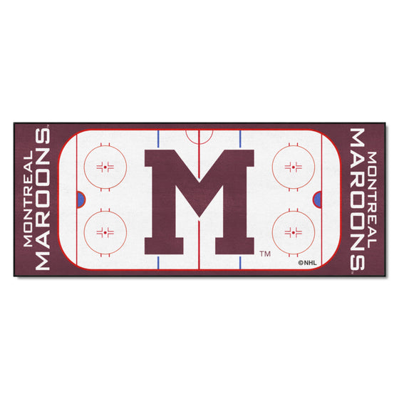 NHLRETRO Montreal Maroons Rink Runner - 30in. x 72in.