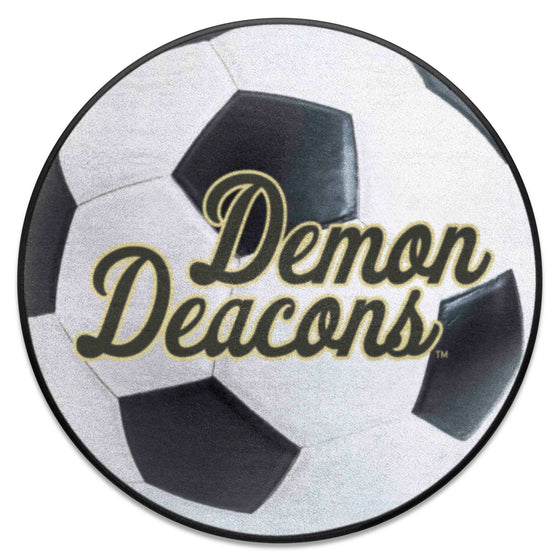 Wake Forest Demon Deacons Soccer Ball Rug, Script Wordmark - 27in. Diameter