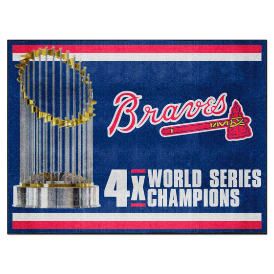 Atlanta Braves Dynasty 8ft. x 10 ft. Plush Area Rug