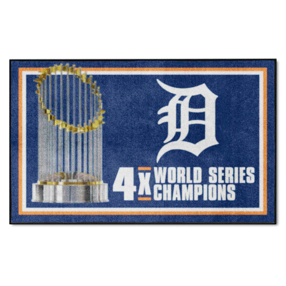 Detroit Tigers Dynasty 4ft. x 6ft. Plush Area Rug