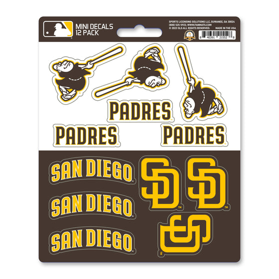 San Diego Padres 12 Count Mini Decal Sticker Pack