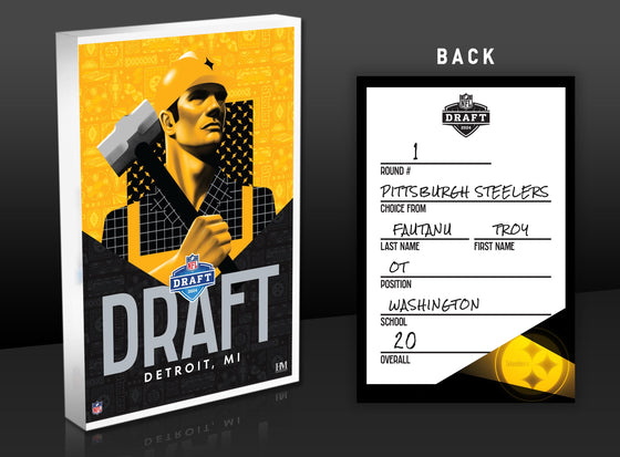 Pittsburgh Steelers Pittsburgh Steelers 2024 NFL Draft Card 3D Acrylic Block