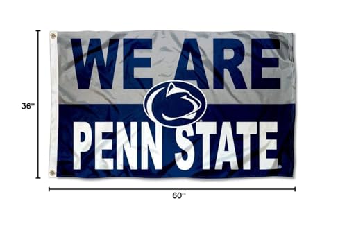 College Flags & Banners Co. Penn State Nittany Lions We Are and USA Flag 3x5 Set