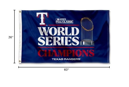 WinCraft Texas Rangers World 2023 Champions 3x5 Flag