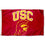 College Flags & Banners Co. USC Trojans Trojan Head Logo and USA Flag 3x5 Set